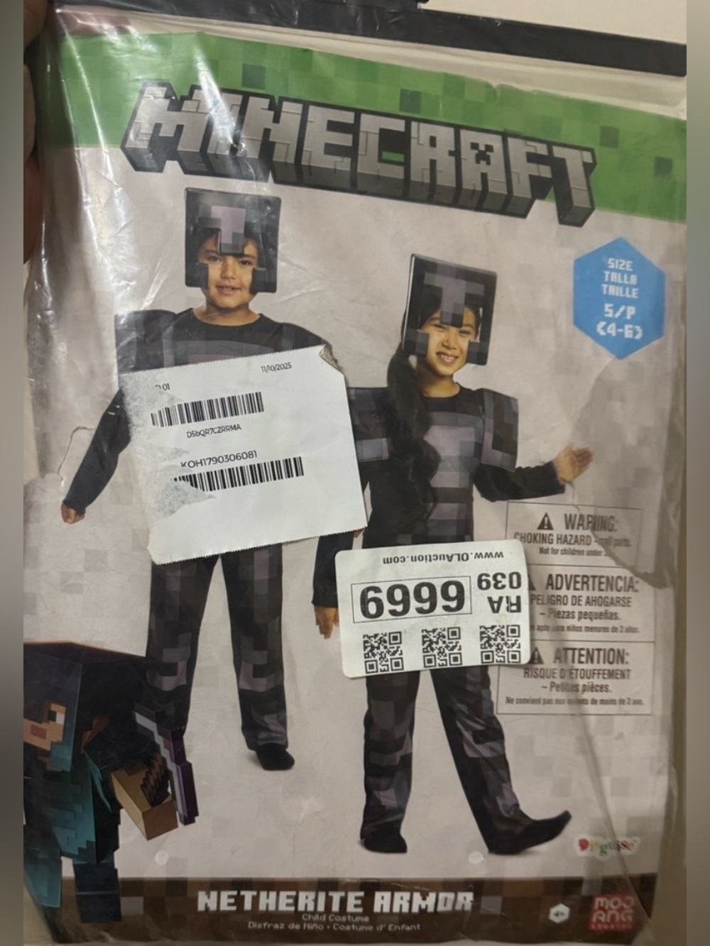 Halloween Minecraft, Netherite Armor Costume
